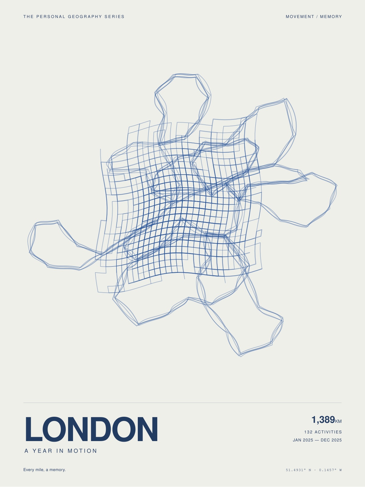 Heatmap: Every familiar road, layered together.