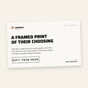 Gift Voucher — a framed print of their choosing